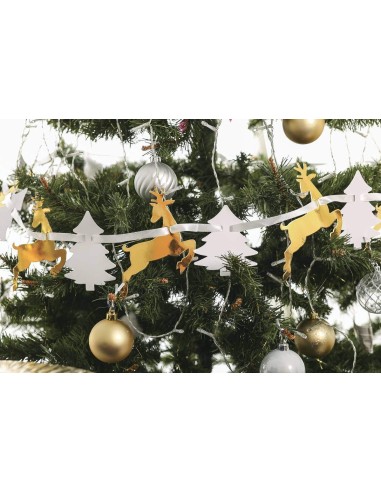 FESTONE ALBERO BIANCORENNA ORO MT 3