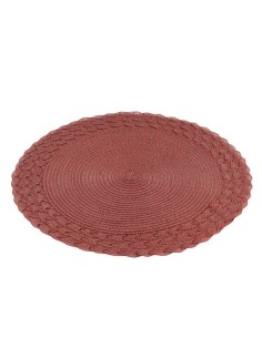 SOTTOPIATTO ROSSO CON BORDO INTRECCIATO35 CM.