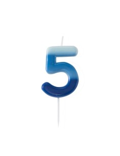 CANDELINA SFUMATA N 5 CM 10.5 BLU