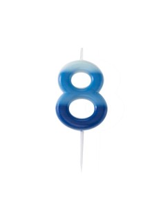 CANDELINA SFUMATA N 8 CM 10.5 BLU