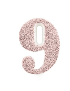 CANDELINA GLITTER CM 9,5 ROSE GOLD N.9