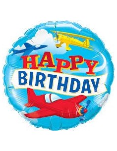 18"HAPPY BIRTHDAY AIRPLANES