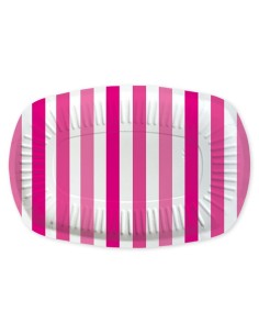 VASSOI RETTANGLE 20X30 STRIPES FUXIA