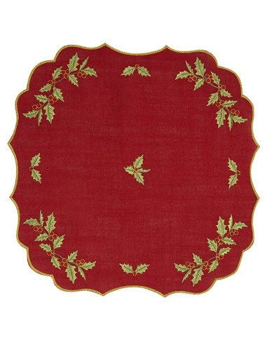 SOTTOPIATTO STOFFA ROSSO RIC.PUNGITOPOCM.33