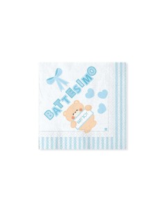 TOVAGLIOLI 25X25 TEDDY BATTESIMO CEL