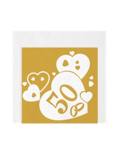 TOVAGLIOLI 25X25 NOZZE D'ORO