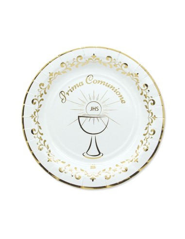 PIATTI CM 24 PRIMA COMUNIONE GOD METAL