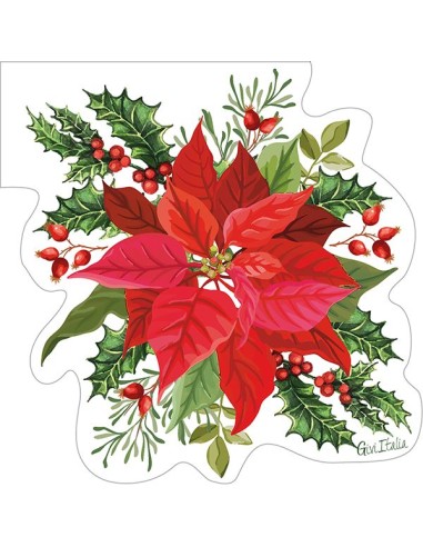 CF.16 TOV.LI SAGOMATI CHRISTMAS FLOWERCM 33X33