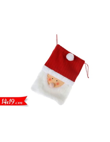SACCHETTO BABBO NATALE 14X19