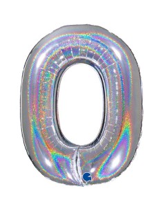 NUMERO 0 HOLO GLITTER SILVER CM 102