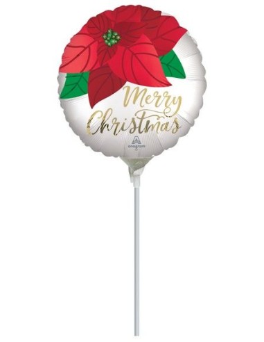 9"SATIN CHRISTMAS POINSETTA PZ 10