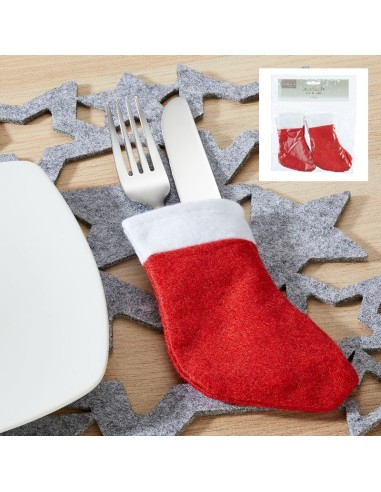 CUTLERY HOLDER CHRISTMAS 9X13 FELT 4PZ