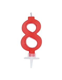CANDELE ROSSA CM 7 CERA ITALIA NUM 8