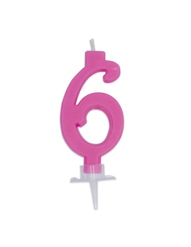 CANDELA FUXIA CM 7 CERA ITA NUM 6