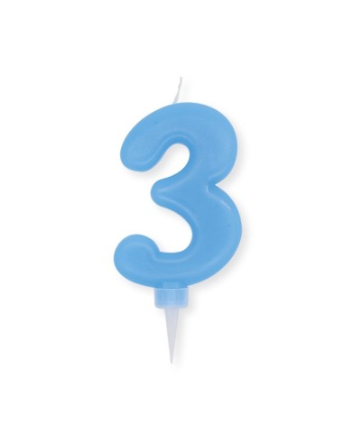 NUM 3 DI CERA PLUMP CELESTE CM 10