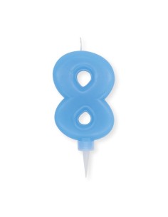 NUM 8 DI CERA PLUMP CELESTE CM 10