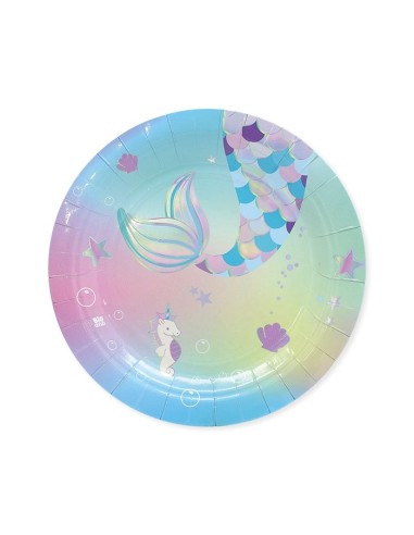 8 PIATTI CM 24 MERMAID