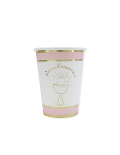BICCHIERI CC200 COMUNIONE CHIC ROSA CF8