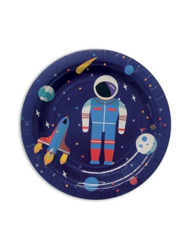 8 PIATTI CM 18 ASTRONAUTI