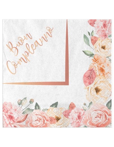 TOVAGLIOLI BUON COMPLEANNO ROSE GOLD