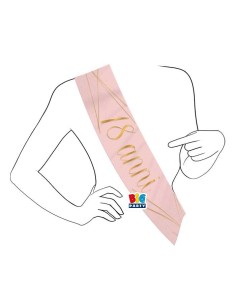 FASCIA PREMIO METALLIZZATA 18 ANNI ROSECM168X1