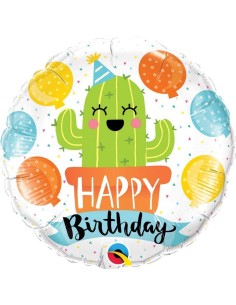 18"RND HBDAY CACTUS