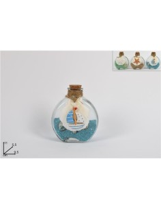 BOTTIGLIETTA TONDA DECORO MARINO CM.11