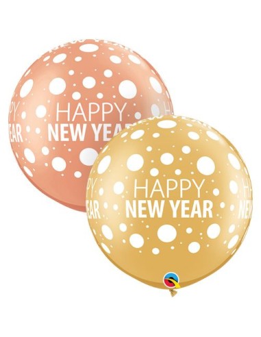 3 RND HAPPY NEW YEAR DOTS PZ 2