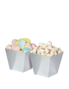 6 SWEET BOX  SILVER METAL 6,5X8X6,5