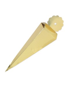 25 SCATOLINE CONO QUADRATO ORO METAL4X19X4