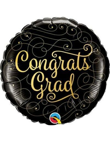 18"CONGRATS GRAD GOLD DOODLES