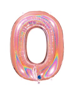 NUMERO 0 HOLO GLITTER ROSE GOLD CM 102