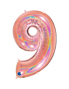 NUMERO 9 HOLO GLITTER ROSE GOLD CM 102