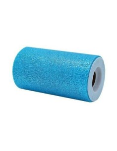 ROTOLO TULLE 12,5X25 AZZURRO GLITTER