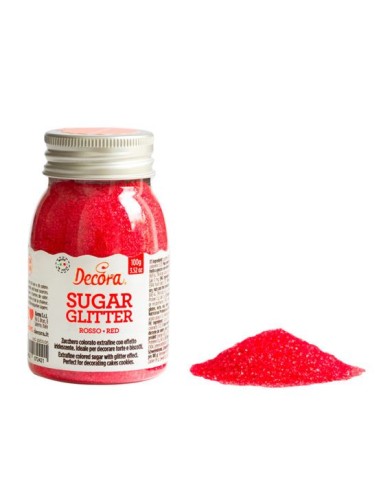 CF 100 GR ZUCCHERO GLITTER ROSSO