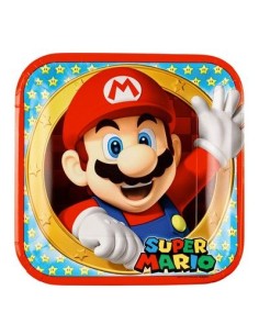 PLATES SUPER MARIO 22,8 CM PZ 8