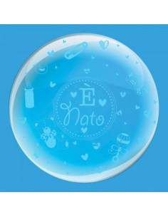 24"DECO B-LOON E NATO STAMPA CELESTE