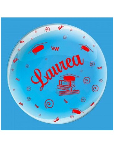 24"DECO B-LOON LAUREA STAMPA ROSSA