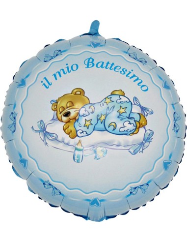 MYLAR BIG CM 45 BATTESIMO CELESTE